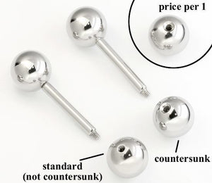 12g Stainless Steel Counter Sunk, Counterbored Balls in Various Sizes - Price Per 1