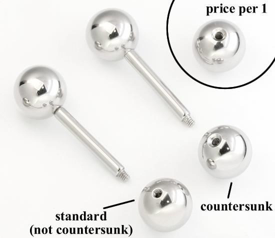 6g Stainless Steel Countersunk Ball - 8mm - Price Per 1
