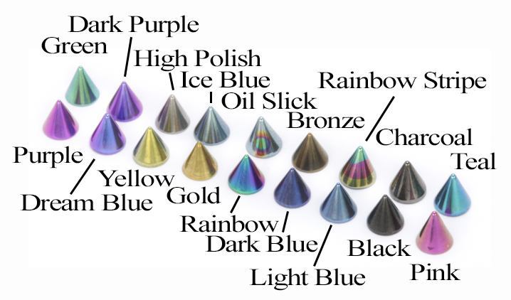 14g Externally Threaded Titanium Cone — Price Per 1