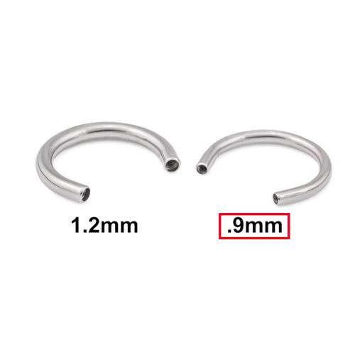 Titanium Circular Barbell Post - Threaded