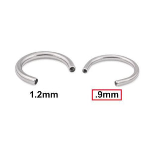 Titanium Circular Barbell Post - Threaded