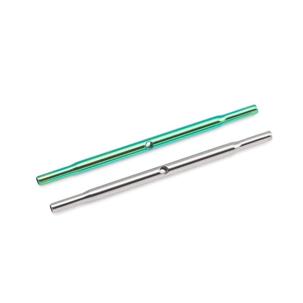 Tilum 14g 38mm Titanium Internally Threaded Straight Barbell Shaft with One Internal 1.2mm Threaded Center Hole - Price Per 1