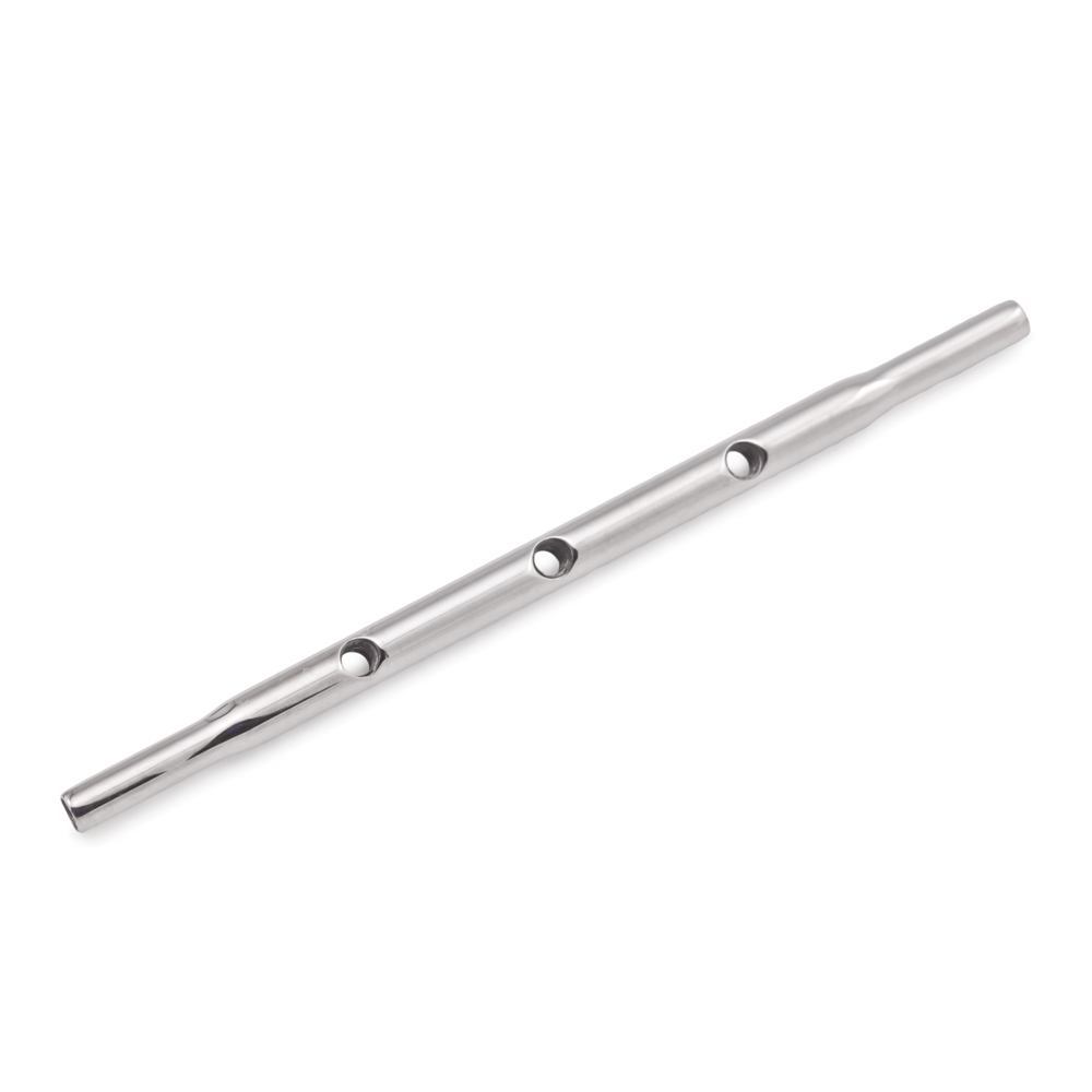 Tilum 14g 38mm Titanium Internally Threaded Straight Barbell Shaft with Three Internal 1.2mm Threaded Center Holes - Price Per 1