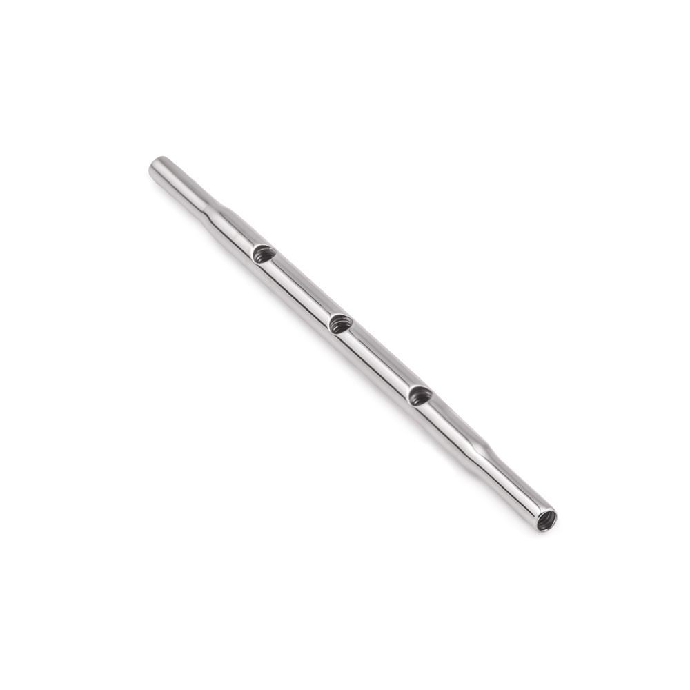 Tilum 14g 38mm Titanium Internally Threaded Straight Barbell Shaft with Three Internal 1.2mm Threaded Center Holes - Price Per 1