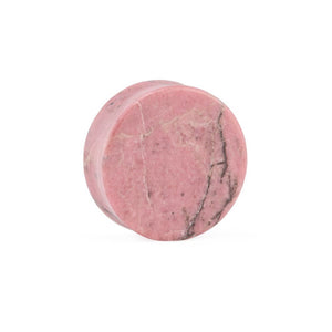 Rhodonite Stone Double Flare Plugs 10g - 1" - Price Per 1
