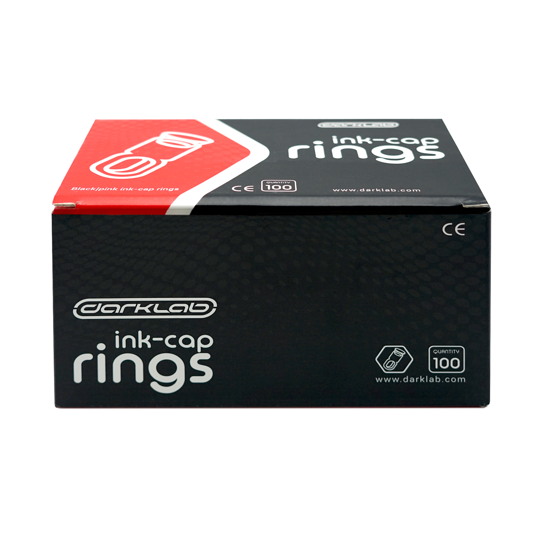 Ink Cap Rings 100pcs 50 Black/50 pink - Darklab Tattoo Supplies