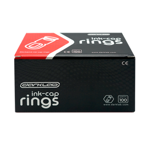 Ink Cap Rings 100pcs 50 Black/50 pink - Darklab Tattoo Supplies