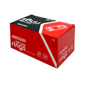 Ink Cap Rings 100pcs 50 Black/50 pink - Darklab Tattoo Supplies