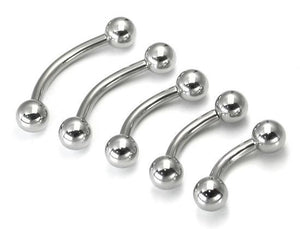 8g Internal Steel Bent Barbell — Price Per 1