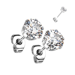 Prong Set Jeweled Stud Earrings — Price Per 2