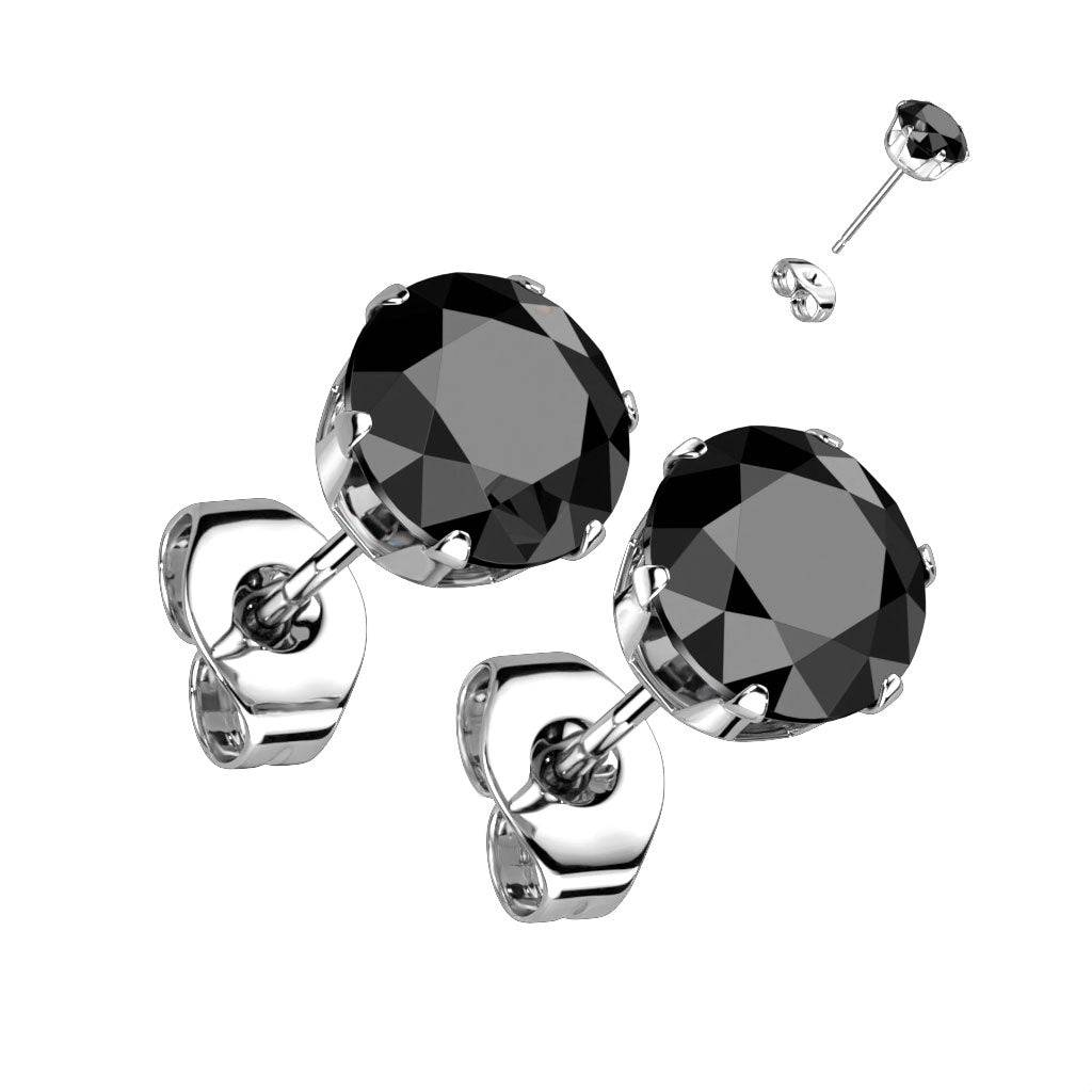 Prong Set Jeweled Stud Earrings — Price Per 2