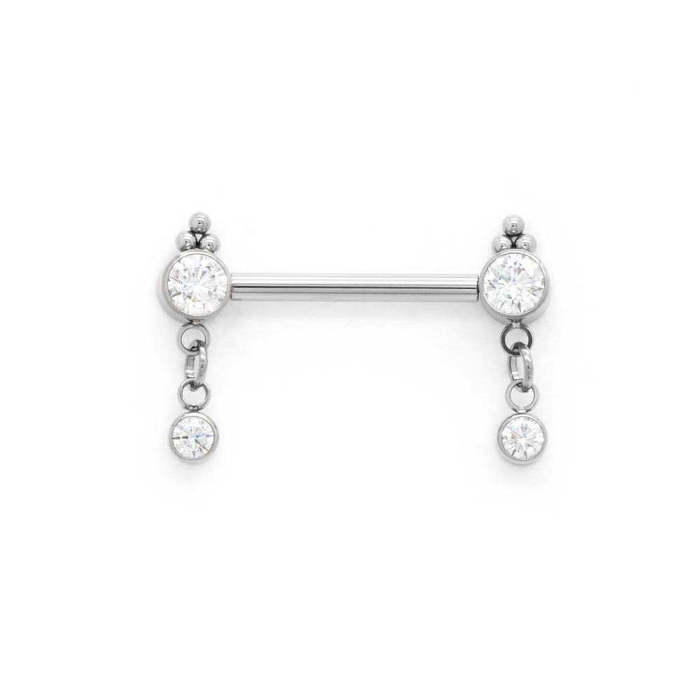 Dangle Titanium Nipple Barbell - Threadless