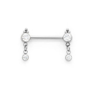 Dangle Titanium Nipple Barbell - Threadless