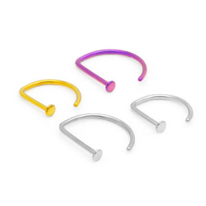 Titanium Nostril D-Ring