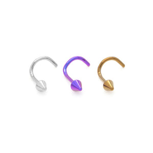Spear Titanium Nostril Screw - Right Bend