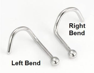 20g Steel Nostril BALL Jewelry - Nose Screw