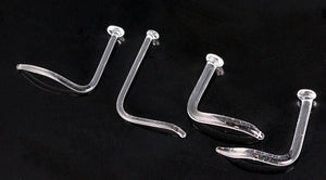 Clear Crystal Glass Nose Retainer - From 20g - 14g - Price Per 1