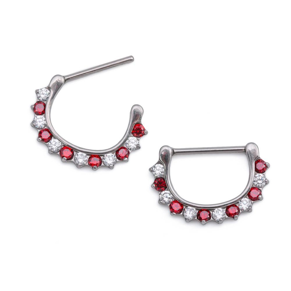 14g Peppermint Crystal Steel Nipple Clicker