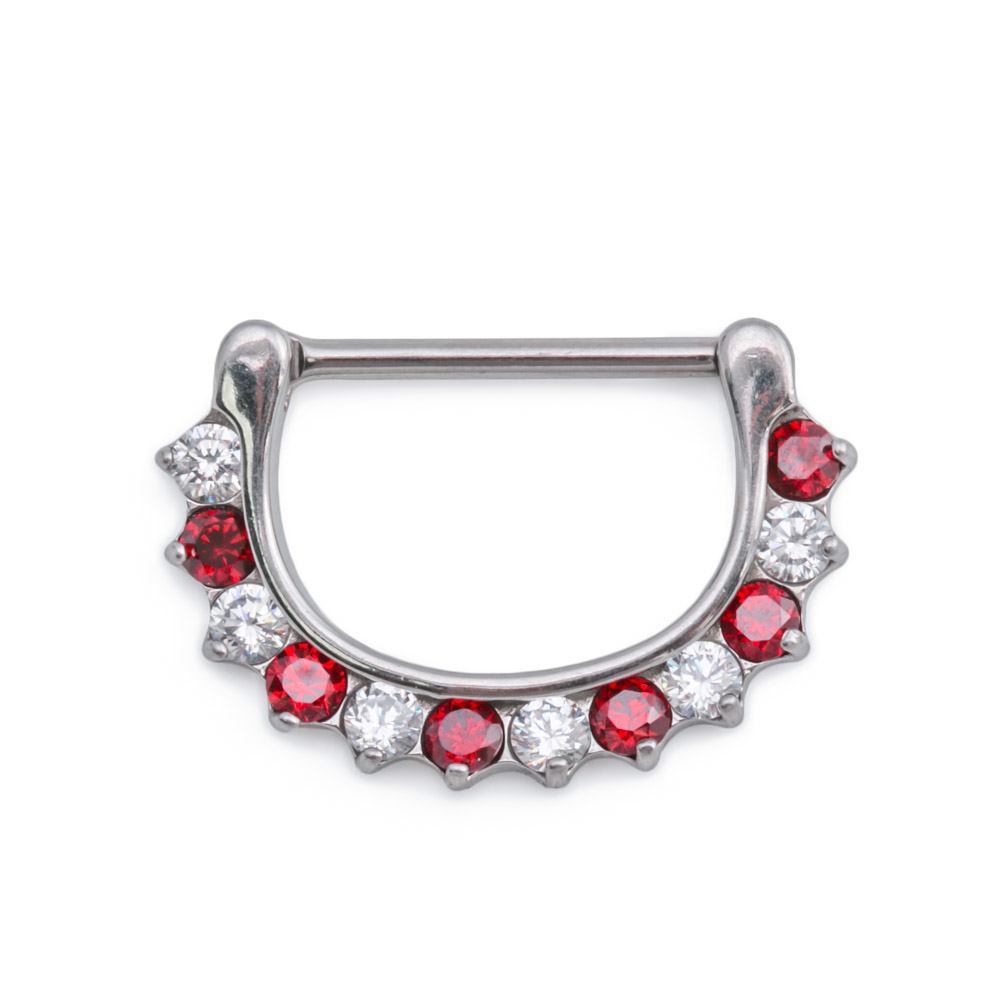 14g Peppermint Crystal Steel Nipple Clicker