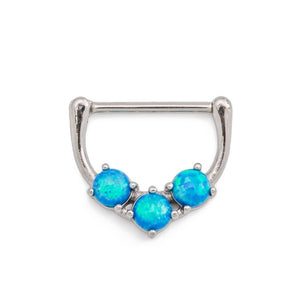 14g Trinity Opal Steel Nipple Clicker