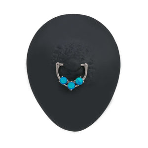 14g Trinity Opal Steel Nipple Clicker