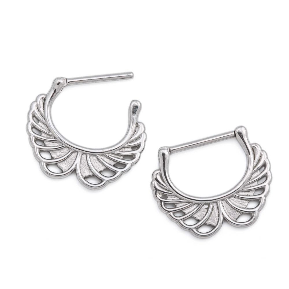 14g Soaring Wings Steel Nipple Clicker — Price Per 1