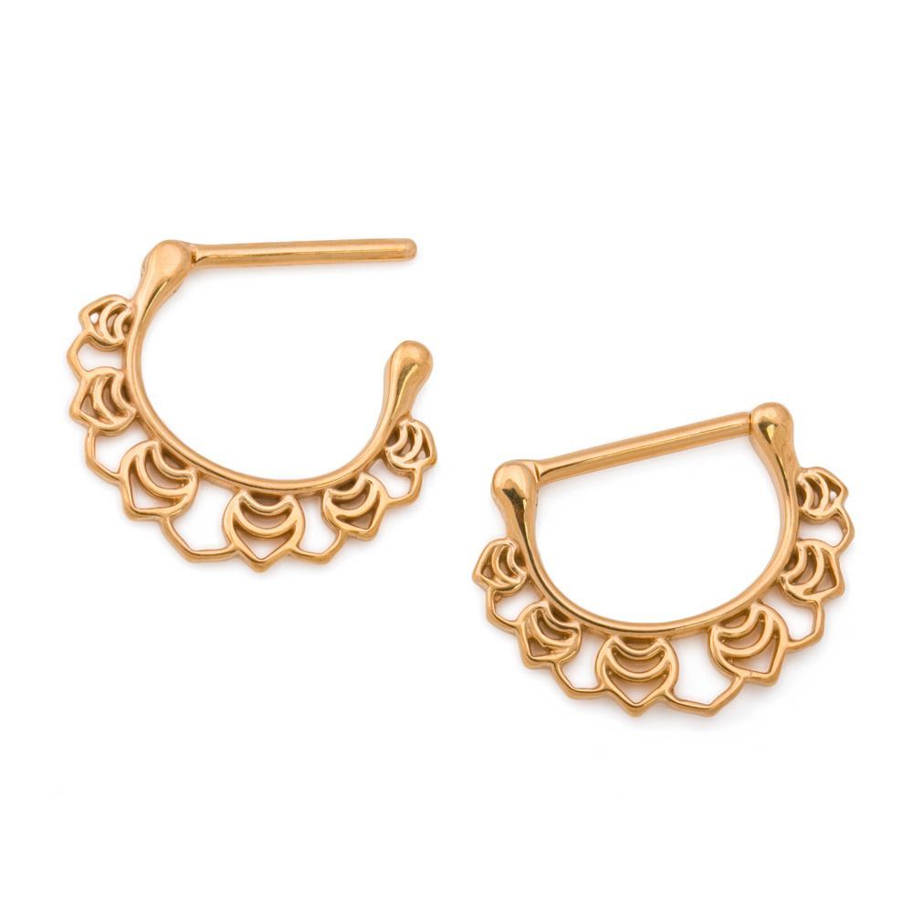 14g Bumblebee PVD Gold Steel Nipple Clicker — Price Per 1