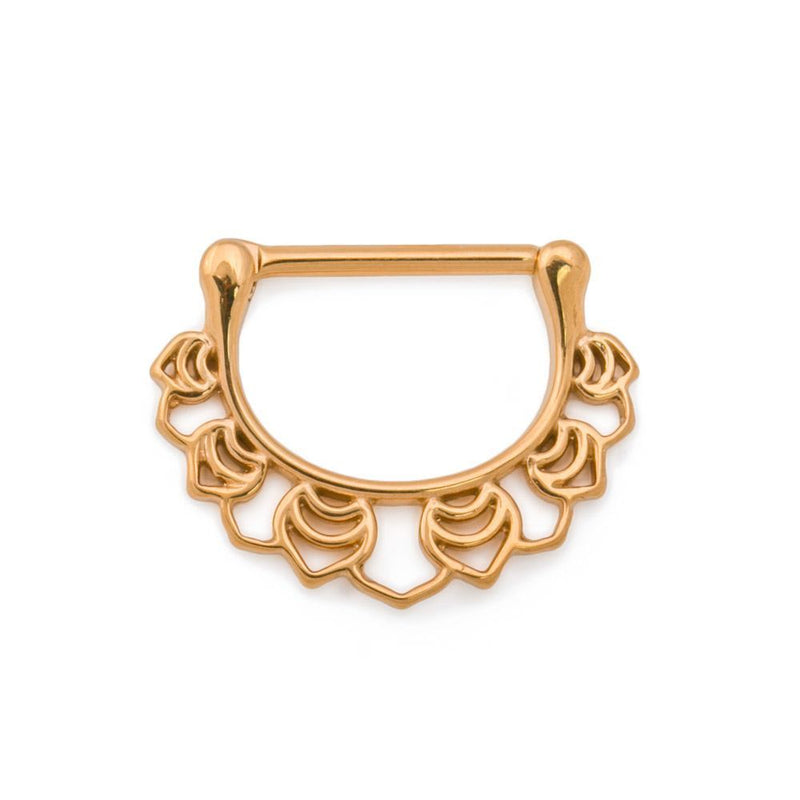 14g Bumblebee PVD Gold Steel Nipple Clicker — Price Per 1