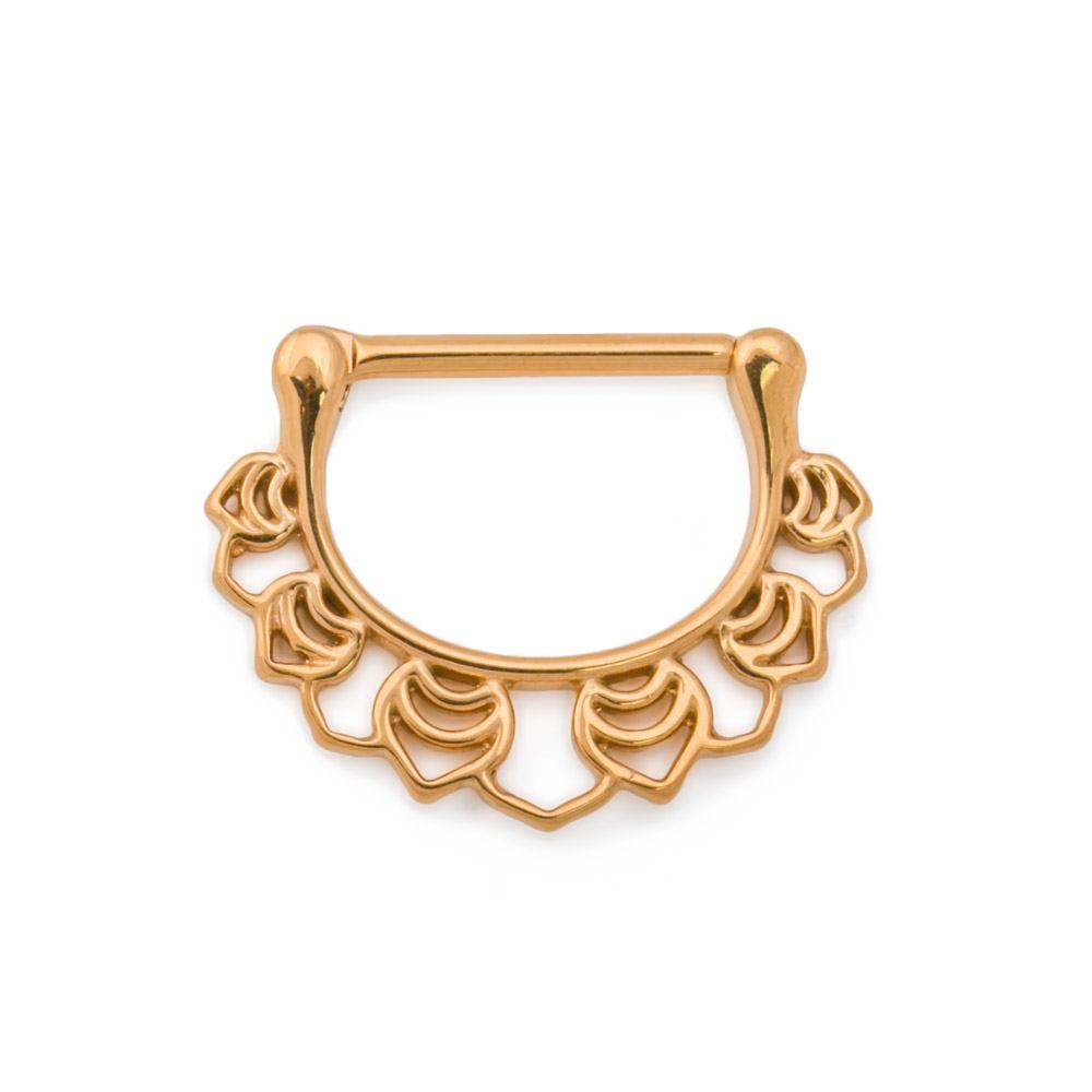 14g Bumblebee PVD Gold Steel Nipple Clicker — Price Per 1