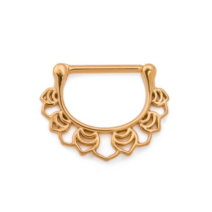 14g Bumblebee PVD Gold Steel Nipple Clicker — Price Per 1