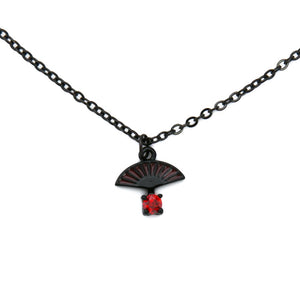 14g Oriental Fan Black PVD Tiered Chain Nipple Jewelry — Price Per Set