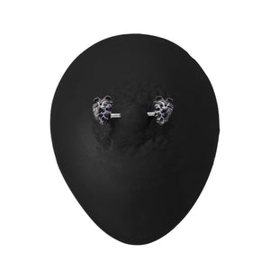 14g 1/2” PVD Black Anatomical Hearts Steel Nipple Barbell — Price Per 1