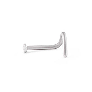 18g Bezel Set Jeweled Flat Head Nose Screw — Price Per 1