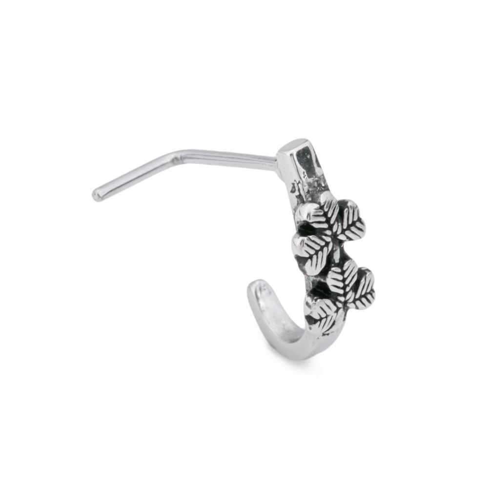 20g Twin Shamrock L-Bend Faux Nose Hoop