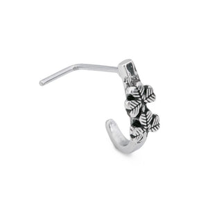 20g Twin Shamrock L-Bend Faux Nose Hoop