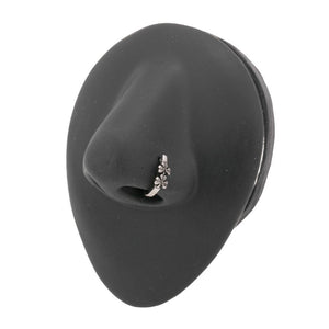 20g Twin Shamrock L-Bend Faux Nose Hoop