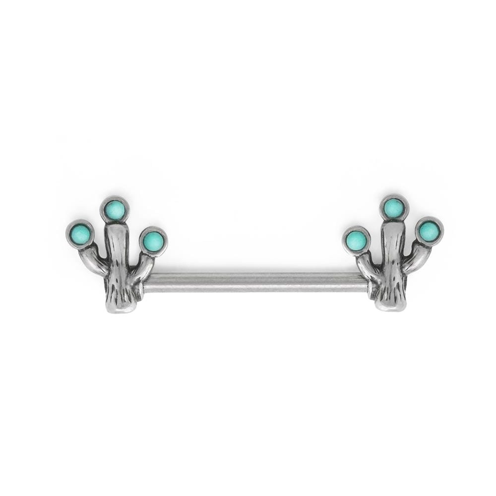14g 5/8” Antiqued Cactus Nipple Barbell — Price Per 1