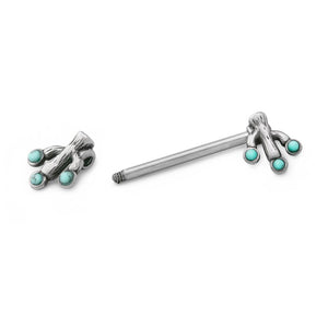 14g 5/8” Antiqued Cactus Nipple Barbell — Price Per 1