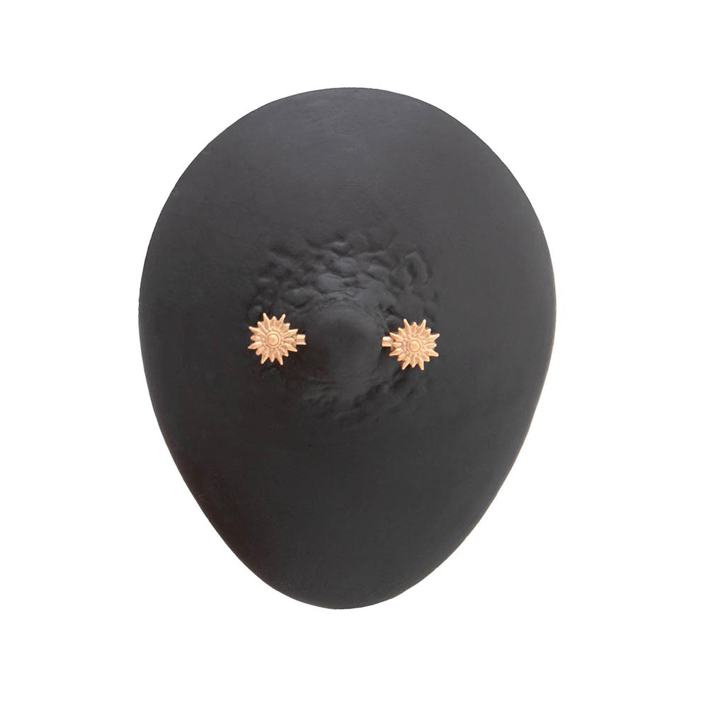 14g 1/2” Star Burst PVD Gold Nipple Barbell — Price Per 1