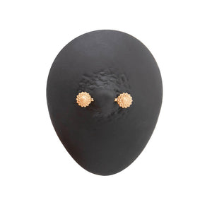 14g 1/2” Chrysanthemum PVD Gold Nipple Barbell — Price Per 1