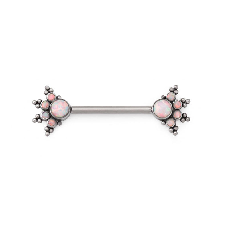 Opal Burst Nipple Barbell - Threaded