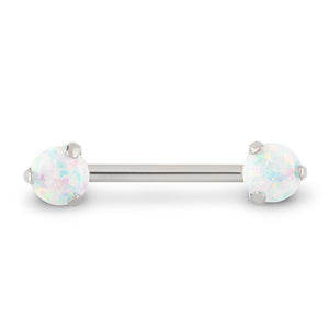 Opal Titanium Nipple Barbell - Threadless