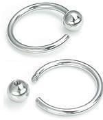 16g Steel Screw On Captive Bead Ring — Price Per 1