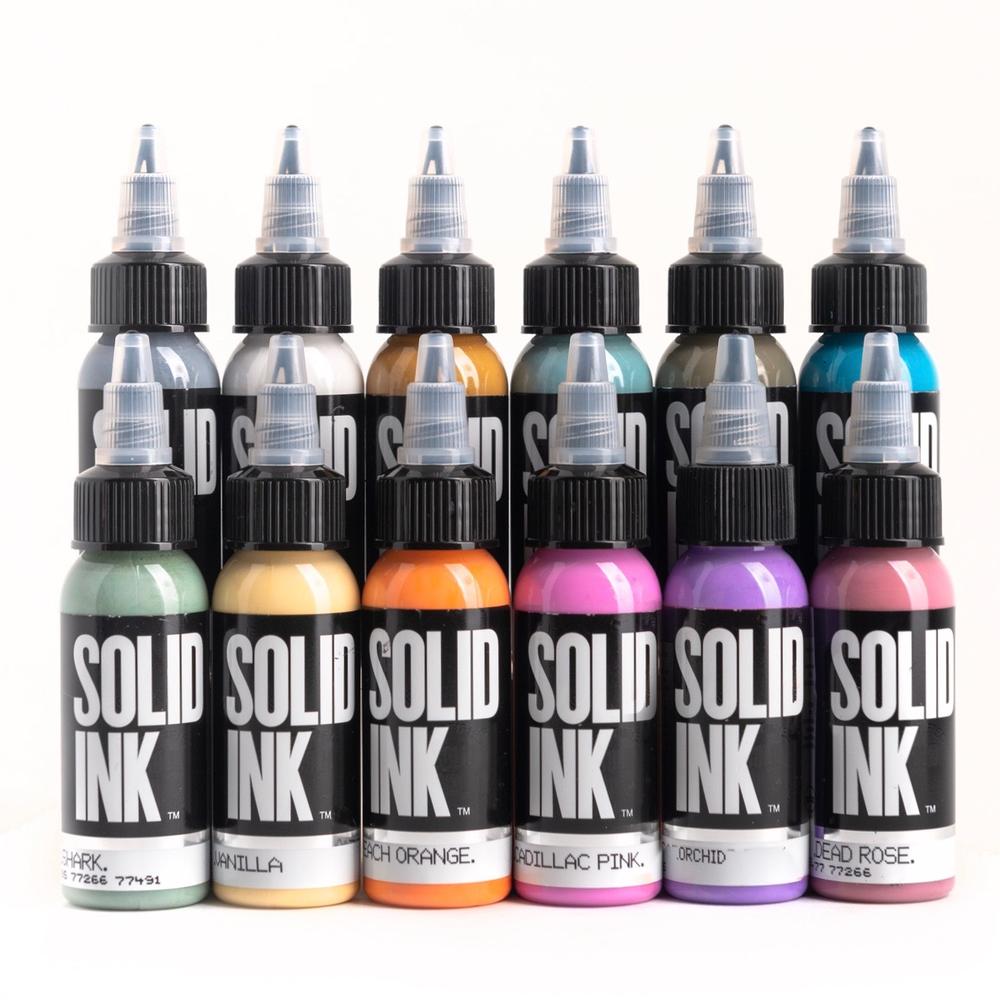 Art Deco 12 Bottle Set — Solid Ink — 1oz