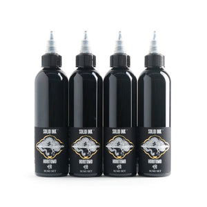 Horitomo 4 Bottle Sumi Set — Solid Ink — 4oz Bottles
