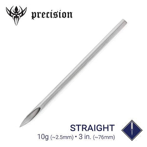 10g Sterilized 3" Body Piercing Needles — Box of 50