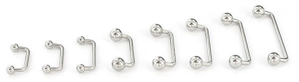14g 90° Titanium Surface Barbell
