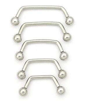 12g 80Â° Stainless Steel Surface Barbell