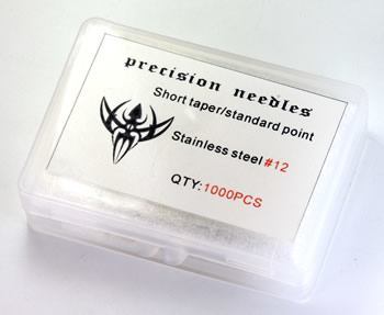 #12 Standard 1000 Loose Tattoo Needles - Short Taper