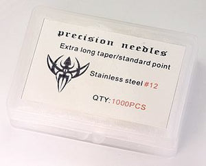 #12 Standard 1000 Loose Tattoo Needles - Extra Long Taper